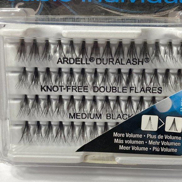 Ardell Lashes Double Individuals Knot Free Double Flares Medium Black Duralash - Picture 4 of 13
